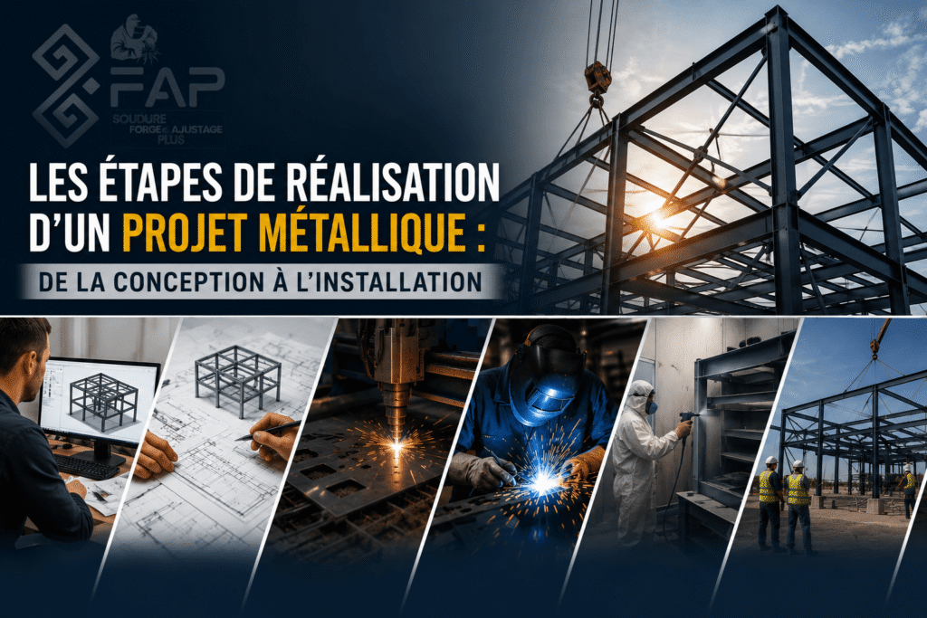 les étapes de réalisation d'un projet métallique de la conception à l'installation
